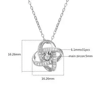 Jewelry | 925 Sterling Silver Love Knot Pendant Necklace | Poshmark